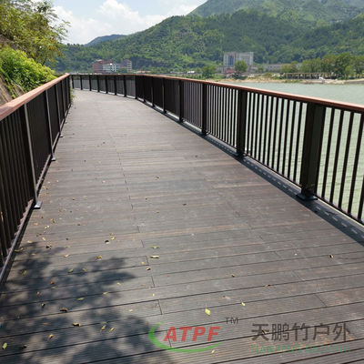 Dark Charcoal Carbonized Bamboo Fence Facade Panels