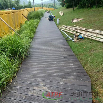Dark Charcoal Bamboo Wall Panels Outdoor External Cladding