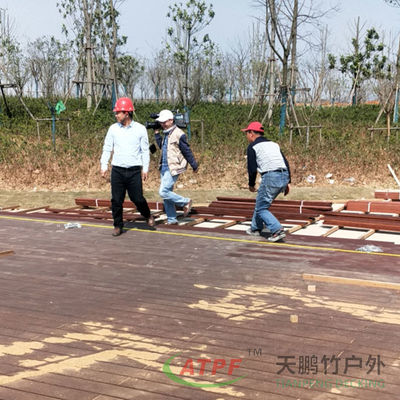 Engineered Exterior Bamboo 8ft Decking Boards Eco Friendly