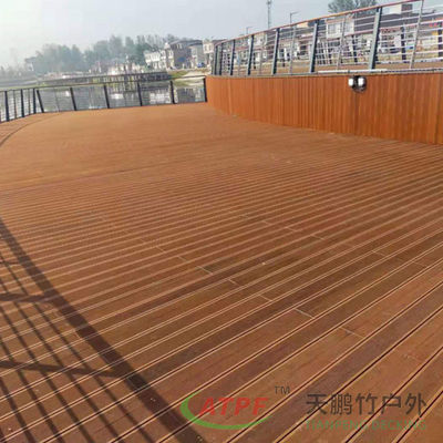 Sustainable Carbonized Bamboo Decking Products For Backyard