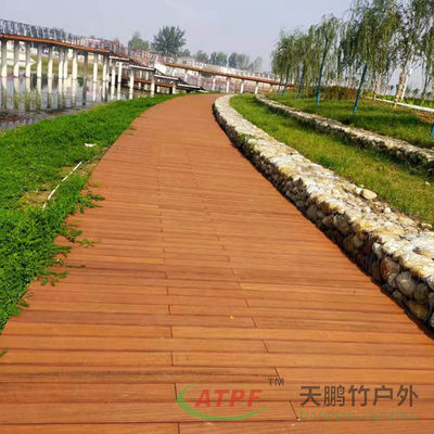 Mothproof Carbonized Bamboo Decking Boards 2.4 M OEM