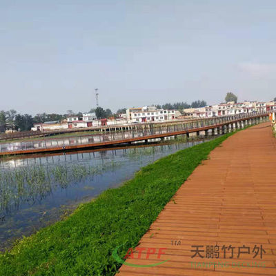 Weatherproof Carbonized Bamboo Timber Decking Boards 5.4 M