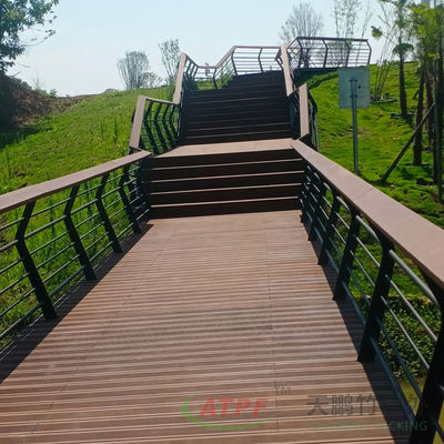 Carbonized Bamboo Interlocking Deck Boards Exterior OEM