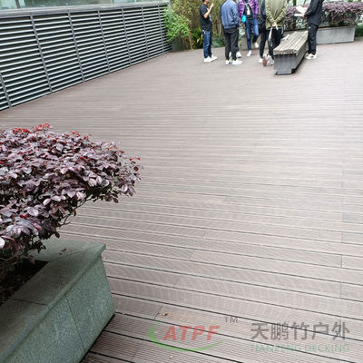 Carbonized Compressed Bamboo Decking Floor Boards Eco Friendly