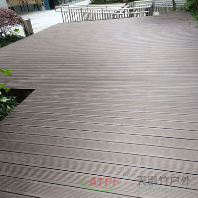 Sustainable Carbonized Bamboo Decking Timber Boards Anthracite