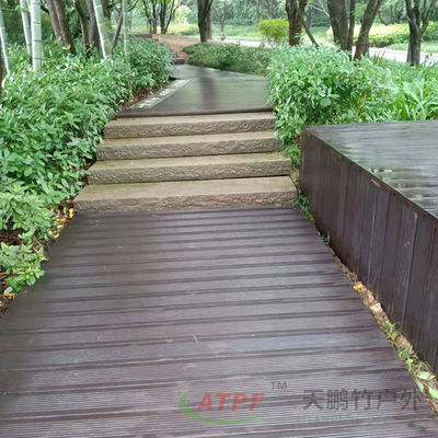 Waterproof Carbonised Bamboo Wood Decking Boards 150mm
