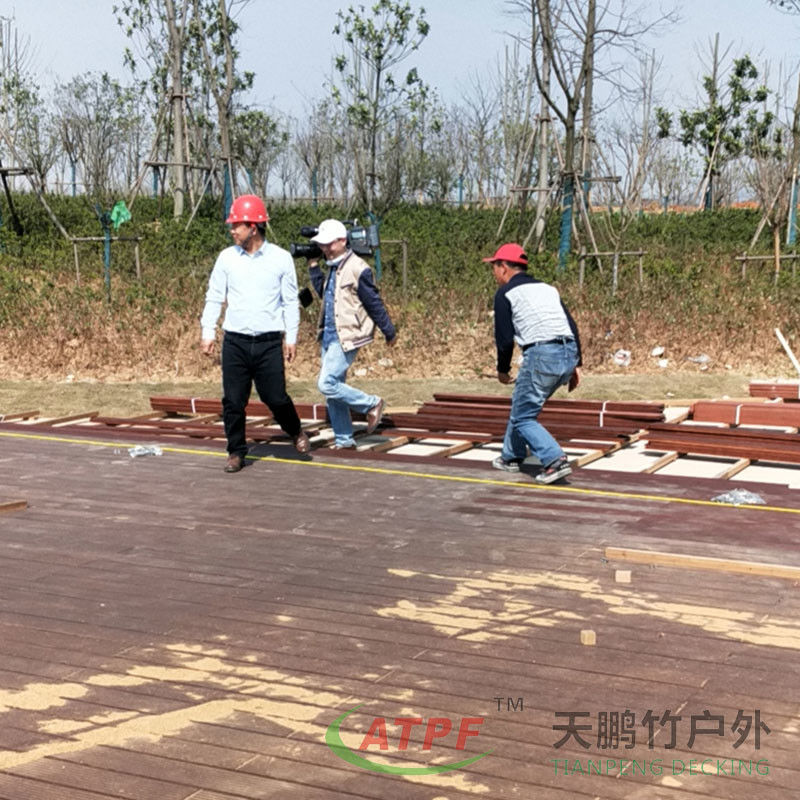 Engineered Exterior Bamboo 8ft Decking Boards Eco Friendly