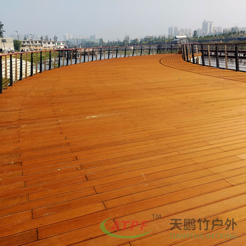 Recycled Bamboo Outdoor Decking Board Interlocking Heavy Duty