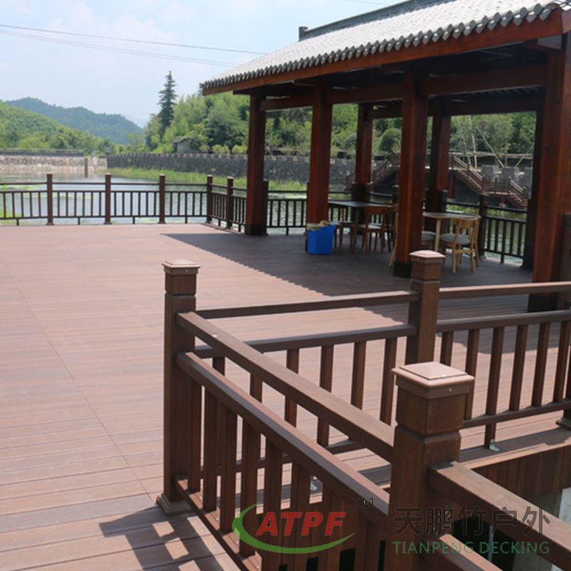 Compressed Charcoal Bamboo Deck Board Weather Resistance