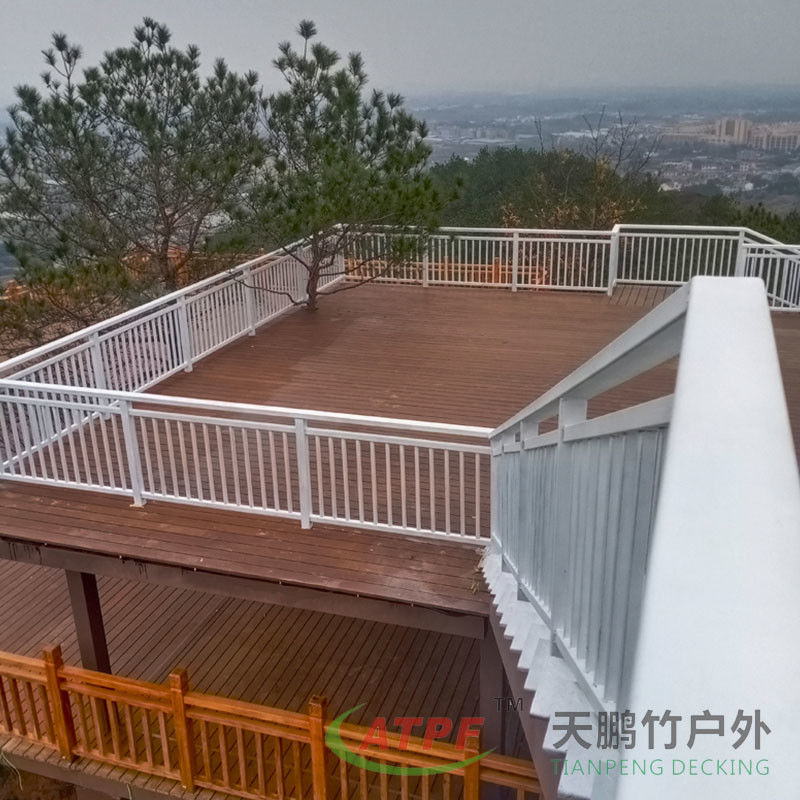 Fireproof Floor Decking Boards Panels 145mm Dark Charcoal Bamboo