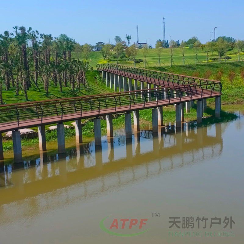 Anticorrosion Carbonized Bamboo Decking Boards 4.8 M